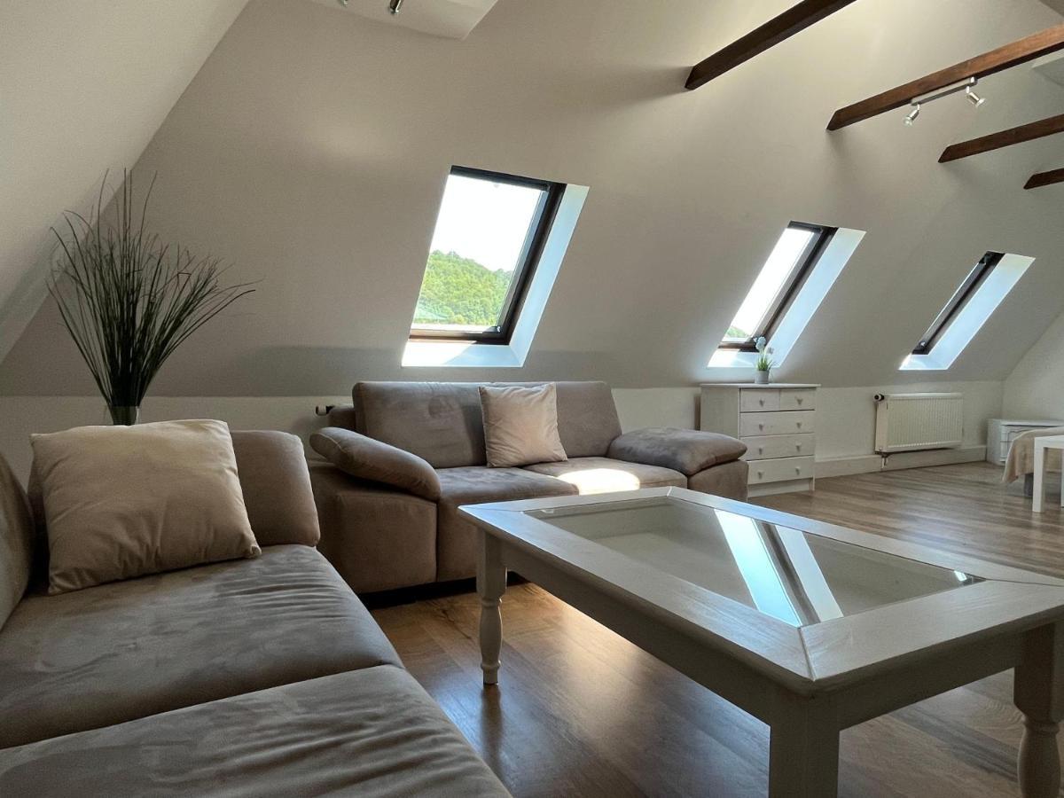 Saechsische-Schweiz-Ferienhaus-Wohnung-1-Mit-Elbblick-Sauna-Und-Kamin Konigstein an der Elbe Εξωτερικό φωτογραφία