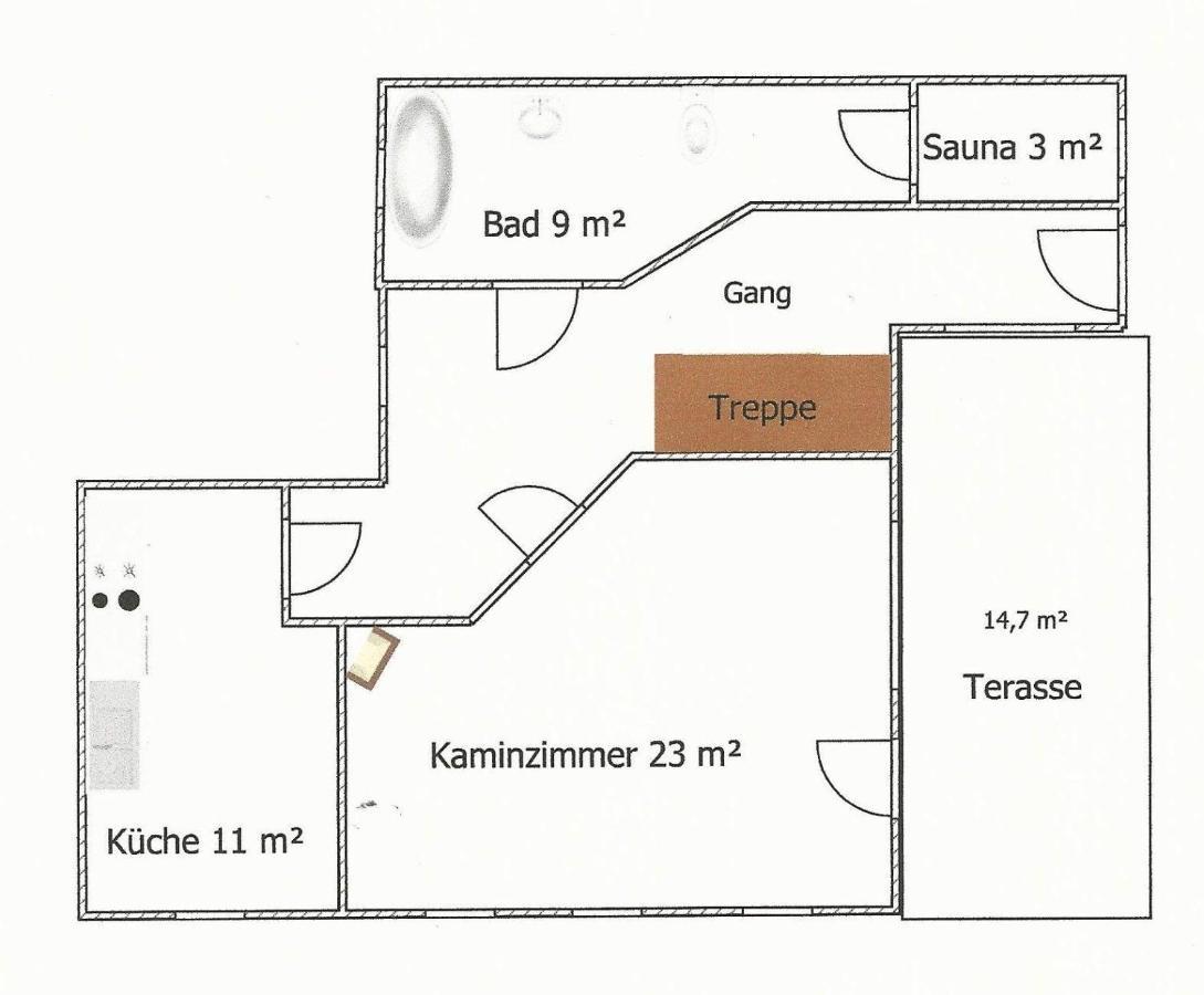 Saechsische-Schweiz-Ferienhaus-Wohnung-1-Mit-Elbblick-Sauna-Und-Kamin Konigstein an der Elbe Εξωτερικό φωτογραφία